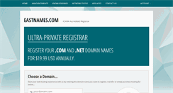 Desktop Screenshot of eastnames.com